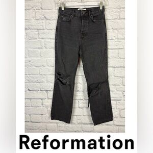 Reformation Cynthia high-rise straight jeans size 24